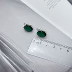 Серебряные серьги Tiva с изумрудом nano 10.35ct (2170266)