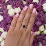 Серебряное кольцо Tiva с натуральным сапфиром 1.717ct, вес изделия 2,36 гр (2170365) 17 размер