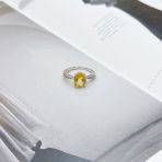 Серебряное кольцо Tiva с цитрином nano 2.36ct, вес изделия 3,03 гр (2170440) 18 размер