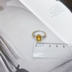 Серебряное кольцо Tiva с цитрином nano 2.36ct, вес изделия 3,03 гр (2170440) 18 размер