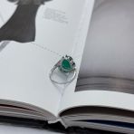 Серебряное кольцо Tiva с натуральным агатом 5.16ct, вес изделия 4,21 гр (2171096) 18 размер