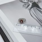 Серебряное кольцо Tiva с Султанит султанитом 3.8ct, вес изделия 3,86 гр (2171324) 18 размер