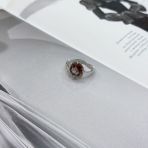 Серебряное кольцо Tiva с Султанит султанитом 4.053ct, фианитами, вес изделия 4,7 гр (2171430) 18 размер