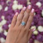 Серебряное кольцо Tiva с натуральным топазом 4.515ct, вес изделия 4,63 гр (2171652) 18 размер