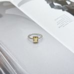 Серебряное кольцо Tiva с цитрином nano 1.325ct, вес изделия 2,06 гр (2171867) 17 размер