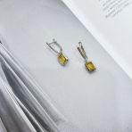 Серебряные серьги Tiva с цитрином nano 2.9ct (2171874)