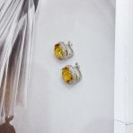 Серебряные серьги Tiva с цитрином nano 10.057ct (2171898)