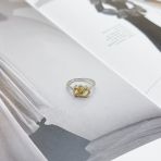 Серебряное кольцо Tiva с цитрином nano 1.14ct, вес изделия 2,44 гр (2171911) 18 размер