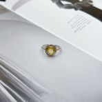 Серебряное кольцо Tiva с цитрином nano 1.617ct, вес изделия 3,13 гр (2171935) 18 размер