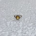 Серебряное кольцо Tiva с цитрином nano 1.617ct, вес изделия 3,13 гр (2171935) 18 размер