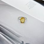 Серебряное кольцо Tiva с цитрином nano 3.801ct, вес изделия 2,25 гр (2172666) 18 размер