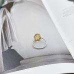 Серебряное кольцо Tiva с цитрином nano 3.801ct, вес изделия 2,25 гр (2172666) 18 размер