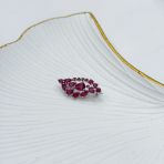 Серебряная брошка Tiva с натуральным рубином 4.325ct (2173519)