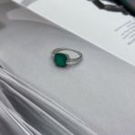 Серебряное кольцо Tiva с натуральным агатом 2.96ct, вес изделия 2,34 гр (2173618) 17.5 размер