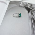 Серебряное кольцо Tiva с натуральным агатом 2.96ct, вес изделия 2,34 гр (2173618) 17.5 размер