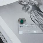 Серебряное кольцо Tiva с натуральным агатом 3.492ct, вес изделия 3,97 гр (2173663) 17 размер