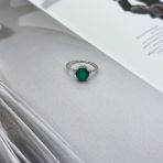 Серебряное кольцо Tiva с натуральным агатом 1.708ct, вес изделия 2,37 гр (2173687) 17.5 размер