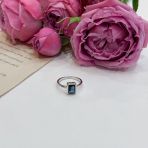 Серебряное кольцо Tiva с сапфиром nano 1.543ct, вес изделия 2,48 гр (2174677) 18 размер