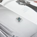 Серебряное кольцо Tiva с топазом Лондон Блю 1.658ct, вес изделия 3,01 гр (2174721) 17 размер