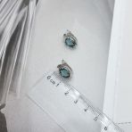 Серебряные серьги Tiva с топазом Лондон Блю 3.39ct (2174738)