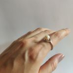 Серебряное кольцо Tiva с натуральным жемчугом 2.375ct, вес изделия 2,81 гр (2122265) 17 размер