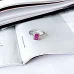 Серебряное кольцо Tiva с натуральным рубином 2.069ct, вес изделия 2,95 гр (2165378) 17.5 размер