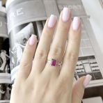 Серебряное кольцо Tiva с натуральным рубином 2.069ct, вес изделия 2,95 гр (2165378) 17.5 размер