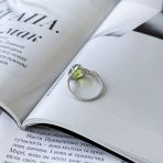 Серебряное кольцо Tiva с хризолітом 4.25ct, вес изделия 2,87 гр (2157571) 17 размер