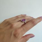 Серебряное кольцо Tiva с александритом 8.1ct, вес изделия 4,44 гр (2144908) 18.5 размер