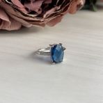 Серебряное кольцо Tiva с топазом Лондон Блю 2.79ct, вес изделия 2,89 гр (1245934) 18 размер