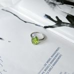 Серебряное кольцо Tiva с хризолітом 6.025ct, вес изделия 3,72 гр (2150343) 17.5 размер