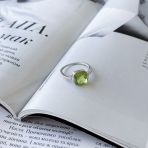 Серебряное кольцо Tiva с хризолітом 3.465ct, вес изделия 2,26 гр (2157311) 18 размер