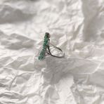 Серебряное кольцо Tiva с натуральным изумрудом 2.8ct, вес изделия 5,42 гр (2163527) 19 размер