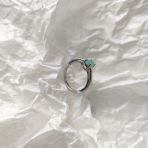 Серебряное кольцо Tiva с натуральным изумрудом 0.73ct, вес изделия 2,48 гр (2163596) 18 размер