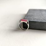 Серебряное кольцо Tiva с натуральным рубином 3.231ct, вес изделия 5,78 гр (2167136) 17.5 размер