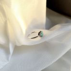 Серебряное кольцо Tiva с натуральным изумрудом 0.74ct, вес изделия 2,21 гр (2167358) 18 размер