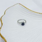 Серебряное кольцо Tiva с натуральным сапфиром 1.495ct, вес изделия 2,08 гр (2170280) 17 размер