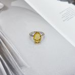 Серебряное кольцо Tiva с цитрином nano 4.806ct, вес изделия 3,6 гр (2170426) 18.5 размер