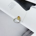 Серебряное кольцо Tiva с цитрином nano 4.806ct, вес изделия 3,6 гр (2170426) 18.5 размер