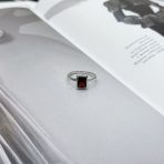 Серебряное кольцо Tiva с натуральным гранатом 1.917ct, вес изделия 2,37 гр (2171492) 17 размер