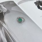 Серебряное кольцо Tiva с натуральным изумрудом 3.18ct, фианитами, вес изделия 4,67 гр (2172468) 18 размер