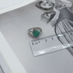 Серебряное кольцо Tiva с натуральным изумрудом 3.18ct, фианитами, вес изделия 4,67 гр (2172468) 18 размер