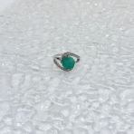 Серебряное кольцо Tiva с натуральным изумрудом 3.18ct, фианитами, вес изделия 4,67 гр (2172468) 18 размер