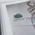 Серебряная брошка Tiva с натуральным изумрудом 2.837ct (2173489)