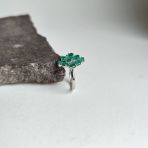 Серебряное кольцо Tiva с натуральным агатом 3.23ct, вес изделия 3,92 гр (2174066) 18.5 размер