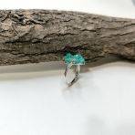 Серебряное кольцо Tiva с натуральным агатом 3.23ct, вес изделия 3,92 гр (2174066) 18.5 размер