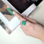 Серебряное кольцо Tiva с натуральным агатом 3.23ct, вес изделия 3,92 гр (2174066) 18.5 размер