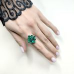 Серебряное кольцо Tiva с натуральным агатом 3.23ct, вес изделия 3,92 гр (2174066) 18.5 размер