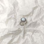 Серебряное кольцо Tiva с опалом 1.318ct, фианитами, вес изделия 3,15 гр (2174318) 17.5 размер