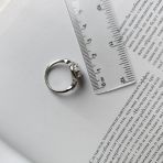 Серебряное кольцо Tiva с опалом 1.443ct, фианитами, вес изделия 3,15 гр (2174387) 18 размер